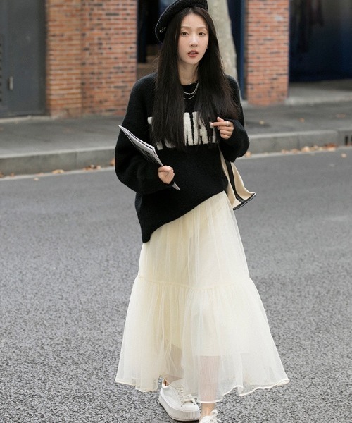 Sibra（シブラ）の「スカート（スカート・レディース・アイボリー/ブラック/ミント/ピンク/ブラウン・M）」の19枚目の写真