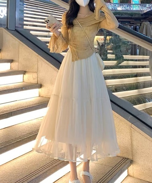 Sibra（シブラ）の「スカート（スカート・レディース・アイボリー/ブラック/ミント/ピンク/ブラウン・M）」の14枚目の写真