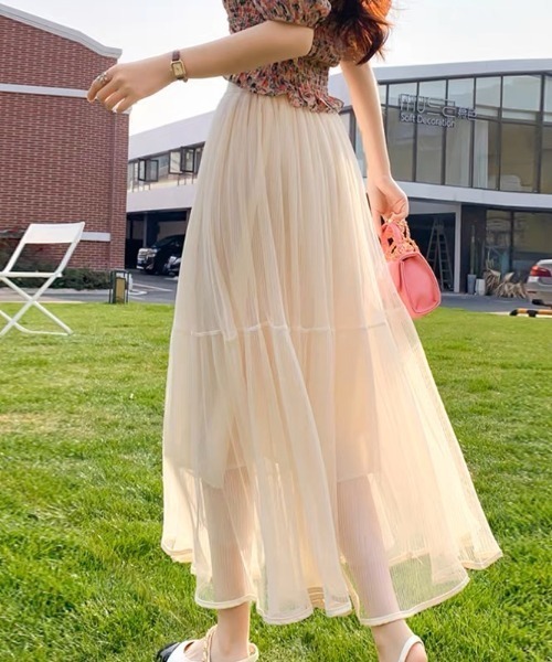 Sibra（シブラ）の「スカート（スカート・レディース・アイボリー/ブラック/ミント/ピンク/ブラウン・M）」の9枚目の写真