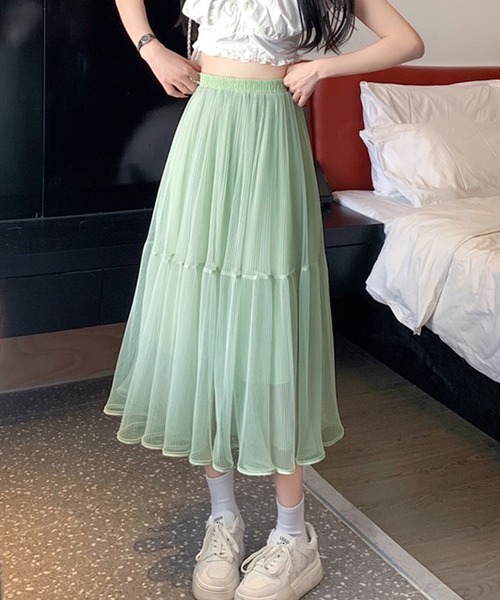 Sibra（シブラ）の「スカート（スカート・レディース・アイボリー/ブラック/ミント/ピンク/ブラウン・M）」の18枚目の写真