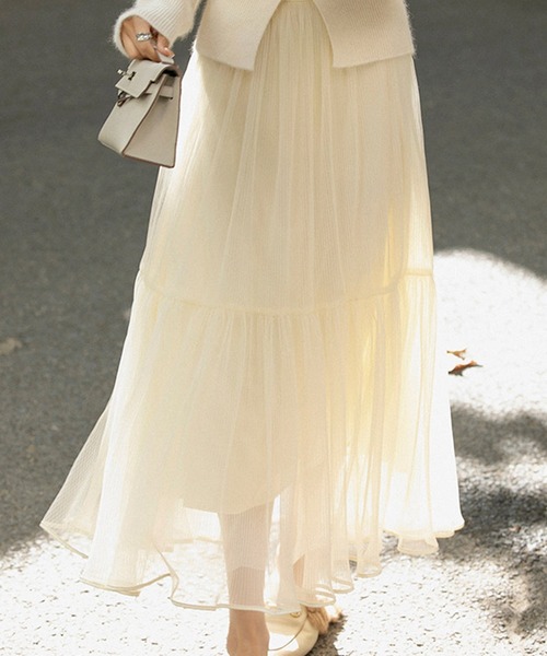 Sibra（シブラ）の「スカート（スカート・レディース・アイボリー/ブラック/ミント/ピンク/ブラウン・M）」の11枚目の写真