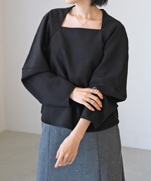 AKTE | アーチネックボリュームスリーブブラウス(シャツ/ブラウス)