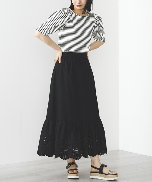 BEAMS HEART(ビームスハート)の「BEAMS HEART / パワーショルダー リブプルオーバー(Tシャツ/カットソー・レディース・ブルー系その他/オフホワイト/その他・FREE)」の8枚目の写真