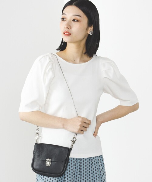 BEAMS HEART(ビームスハート)の「BEAMS HEART / パワーショルダー リブプルオーバー(Tシャツ/カットソー・レディース・ブルー系その他/オフホワイト/その他・FREE)」の15枚目の写真