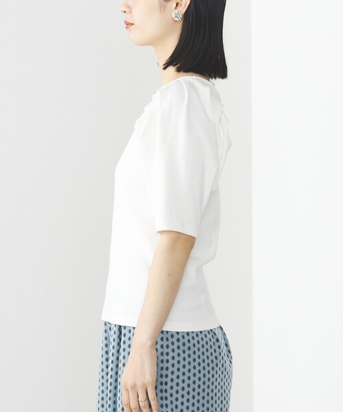 BEAMS HEART(ビームスハート)の「BEAMS HEART / パワーショルダー リブプルオーバー(Tシャツ/カットソー・レディース・ブルー系その他/オフホワイト/その他・FREE)」の17枚目の写真