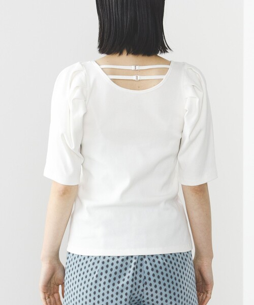 BEAMS HEART(ビームスハート)の「BEAMS HEART / パワーショルダー リブプルオーバー(Tシャツ/カットソー・レディース・ブルー系その他/オフホワイト/その他・FREE)」の18枚目の写真