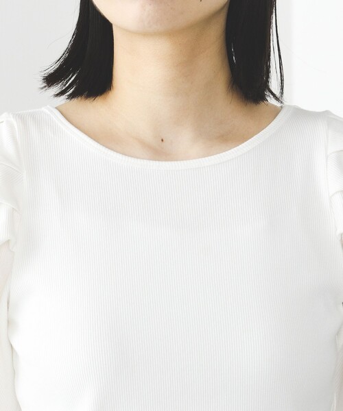 BEAMS HEART(ビームスハート)の「BEAMS HEART / パワーショルダー リブプルオーバー(Tシャツ/カットソー・レディース・ブルー系その他/オフホワイト/その他・FREE)」の19枚目の写真