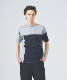 【バイカラー】フロントシーム 半袖 Tシャツ