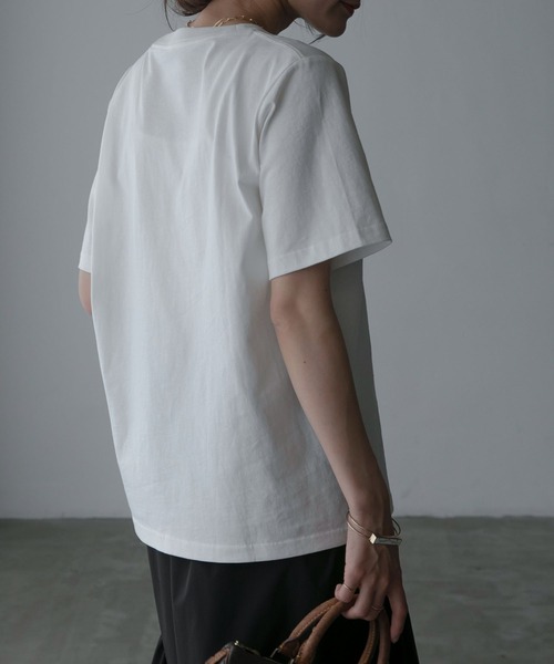 Anss.me（アンスミー）の「【Anss.me】ゴシックロゴプリントTシャツ（Tシャツ/カットソー・レディース・ホワイト×ブラック/ブラック/ホワイト×ネイビー/チャコール/ネイビー・FREE）」の16枚目の写真