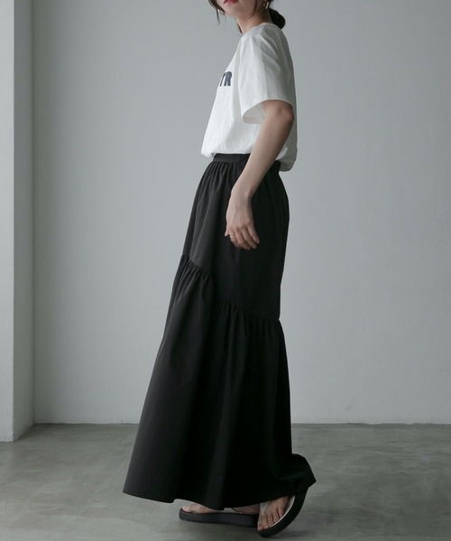 Anss.me（アンスミー）の「【Anss.me】ゴシックロゴプリントTシャツ（Tシャツ/カットソー・レディース・ホワイト×ブラック/ブラック/ホワイト×ネイビー/チャコール/ネイビー・FREE）」の17枚目の写真