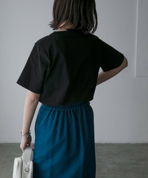 Anss.me（アンスミー）の「【Anss.me】ゴシックロゴプリントTシャツ（Tシャツ/カットソー・レディース・ホワイト×ブラック/ブラック/ホワイト×ネイビー/チャコール/ネイビー・FREE）」の18枚目の写真