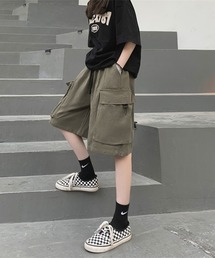 ウォッシュコットンカーゴハーフパンツ