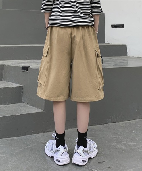 LYEON(リヨン)の「ウォッシュコットンカーゴハーフパンツ(カーゴパンツ・レディース・ベージュ/カーキ/ブラック・FREE)」の13枚目の写真