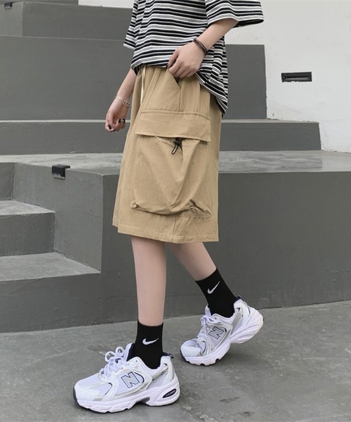LYEON(リヨン)の「ウォッシュコットンカーゴハーフパンツ(カーゴパンツ・レディース・ベージュ/カーキ/ブラック・FREE)」の19枚目の写真