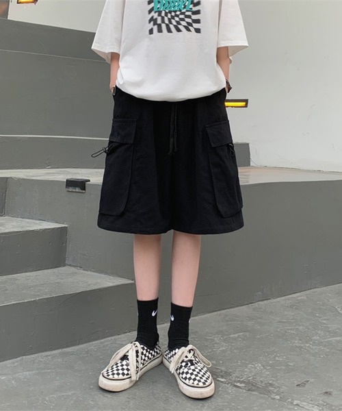 LYEON(リヨン)の「ウォッシュコットンカーゴハーフパンツ(カーゴパンツ・レディース・ベージュ/カーキ/ブラック・FREE)」の22枚目の写真