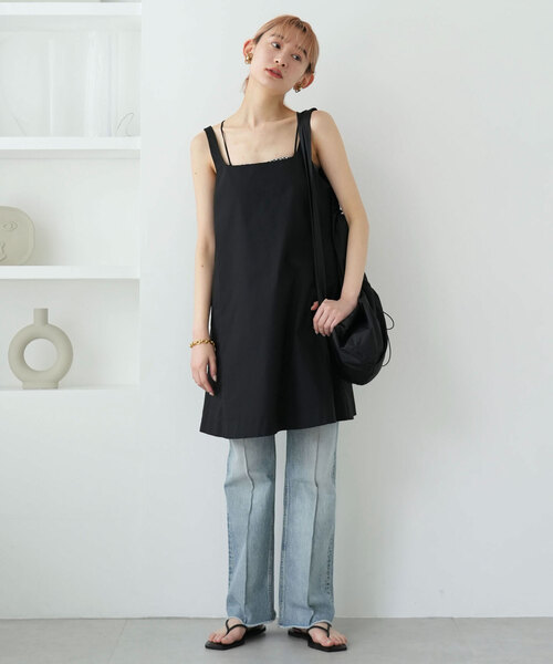 SLOBE citron.（スローブシトロン）の「SLOBE citron. タフタミニドレス（ワンピース・レディース・ブラック・FREE）」の8枚目の写真