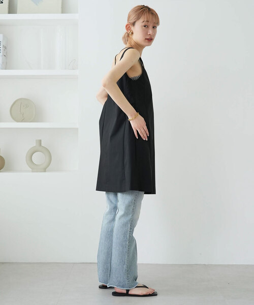 SLOBE citron.（スローブシトロン）の「SLOBE citron. タフタミニドレス（ワンピース・レディース・ブラック・FREE）」の5枚目の写真