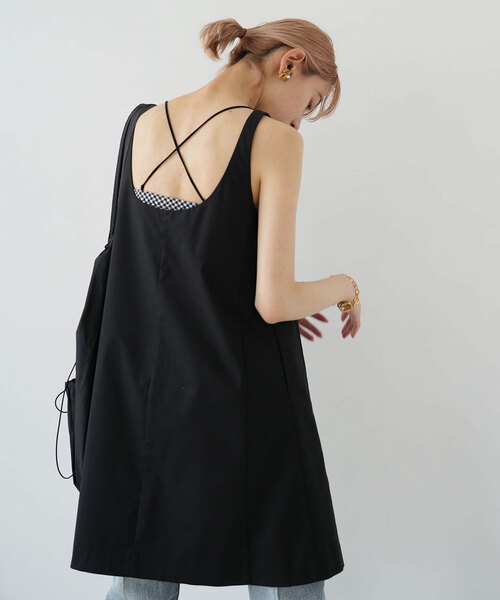 SLOBE citron.（スローブシトロン）の「SLOBE citron. タフタミニドレス（ワンピース・レディース・ブラック・FREE）」の9枚目の写真