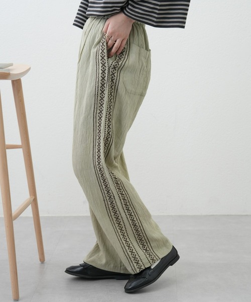 CIAOPANIC TYPY（チャオパニックティピー）の「インド刺繍イージーパンツ(セットアップ対応）（その他パンツ・メンズ・チャコールグレー/グレイッシュベージュ/グリーン・MEDIUM/LARGE）」の12枚目の写真