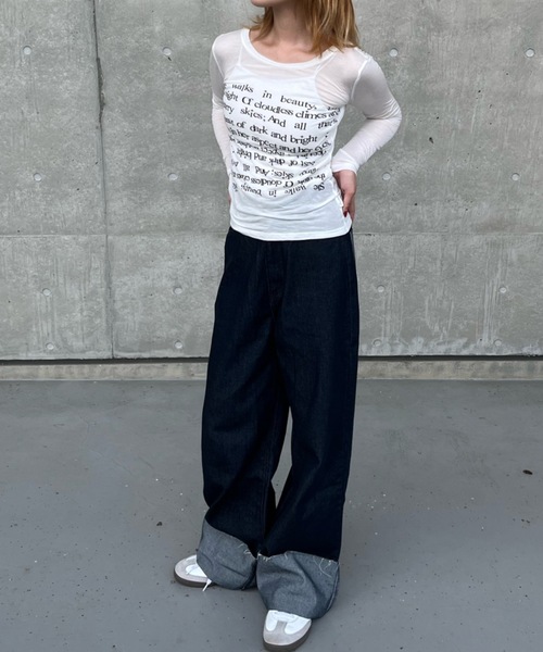 shesame（シーセム）の「リバーロールアップデニムパンツ