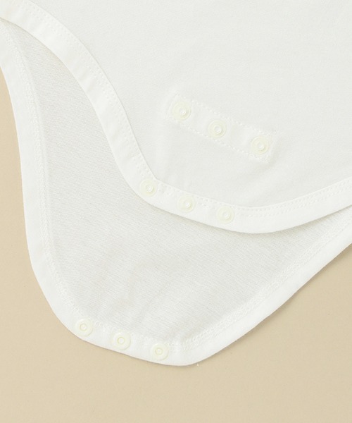 sense of wonder（センスオブワンダー）の「ストライプリバティファブリックフリルボディスーツセット（ロンパース・キッズ・オフホワイト/ブルー・70-80cm）」の12枚目の写真