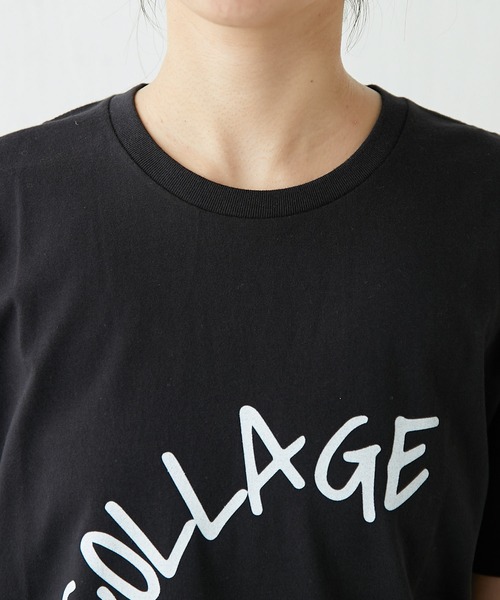 COLLAGE GALLARDAGALANTE（コラージュガリャルダガランテ）の「S COLLAGE ロゴTシャツ/ZOZO限定（Tシャツ/カットソー・レディース・ホワイト/ブラック・S/M/L/XL）」の8枚目の写真