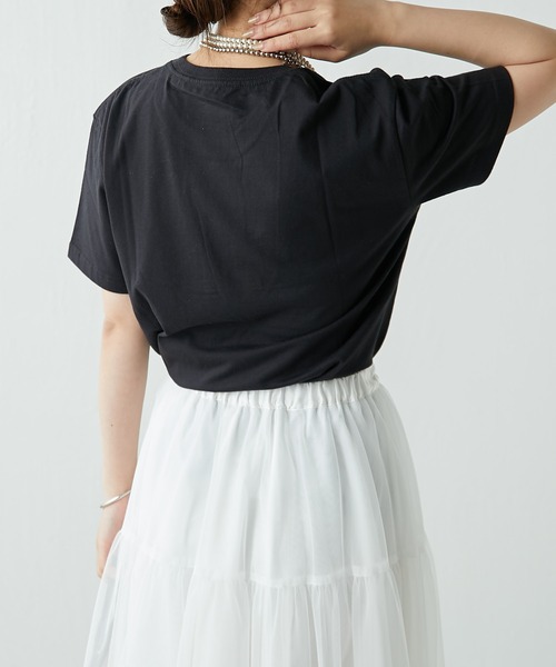 COLLAGE GALLARDAGALANTE（コラージュガリャルダガランテ）の「S COLLAGE ロゴTシャツ/ZOZO限定（Tシャツ/カットソー・レディース・ホワイト/ブラック・S/M/L/XL）」の13枚目の写真