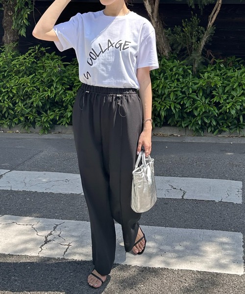 COLLAGE GALLARDAGALANTE（コラージュガリャルダガランテ）の「S COLLAGE ロゴTシャツ/ZOZO限定（Tシャツ/カットソー・レディース・ホワイト/ブラック・S/M/L/XL）」の7枚目の写真