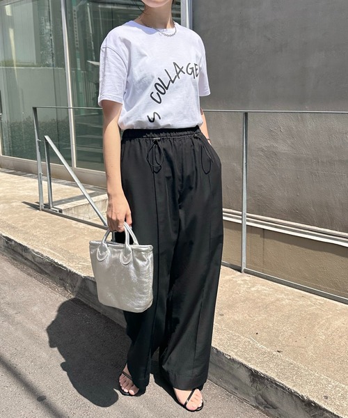 COLLAGE GALLARDAGALANTE（コラージュガリャルダガランテ）の「S COLLAGE ロゴTシャツ/ZOZO限定（Tシャツ/カットソー・レディース・ホワイト/ブラック・S/M/L/XL）」の4枚目の写真