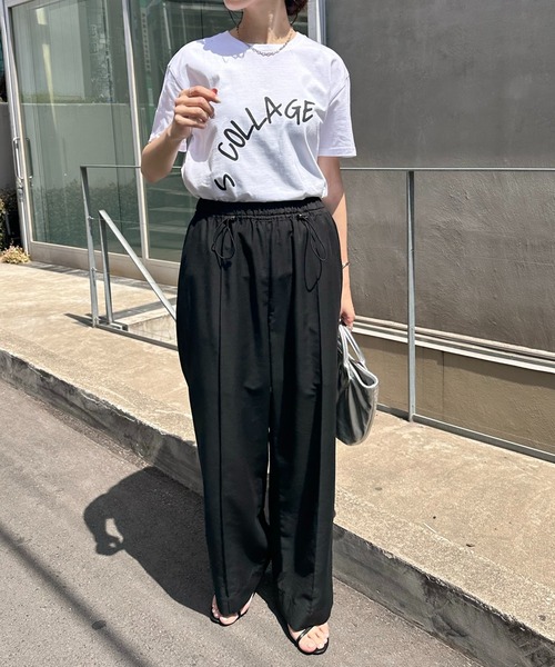 COLLAGE GALLARDAGALANTE（コラージュガリャルダガランテ）の「S COLLAGE ロゴTシャツ/ZOZO限定（Tシャツ/カットソー・レディース・ホワイト/ブラック・S/M/L/XL）」の6枚目の写真