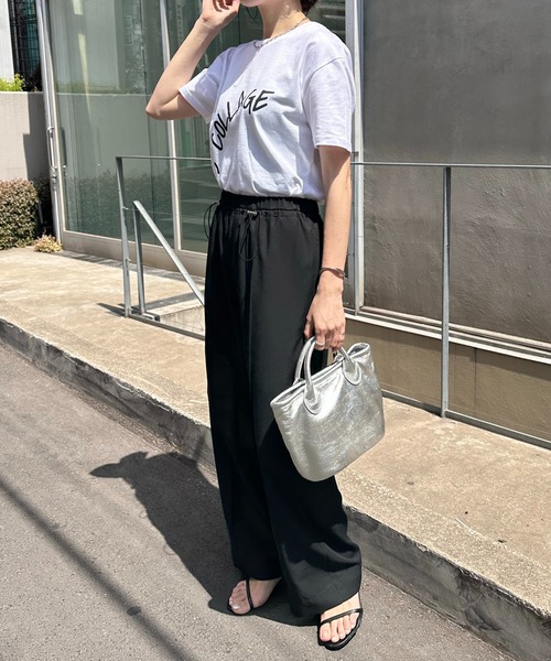 COLLAGE GALLARDAGALANTE（コラージュガリャルダガランテ）の「S COLLAGE ロゴTシャツ/ZOZO限定（Tシャツ/カットソー・レディース・ホワイト/ブラック・S/M/L/XL）」の14枚目の写真