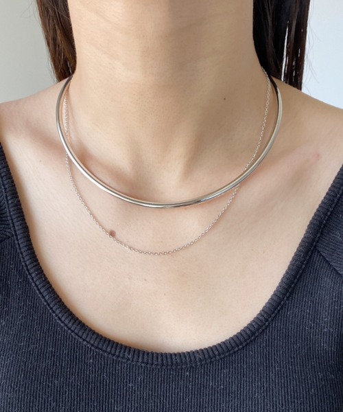 iso（イソ）の「メタルラウンド レイヤード チョーカー ネックカフ（チョーカー・レディース・ゴールド/シルバー・FREE）」の21枚目の写真