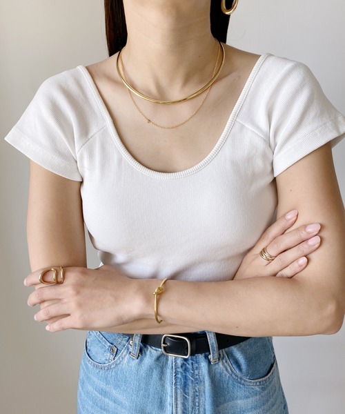 iso（イソ）の「メタルラウンド レイヤード チョーカー ネックカフ（チョーカー・レディース・ゴールド/シルバー・FREE）」の22枚目の写真