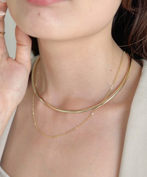 iso（イソ）の「メタルラウンド レイヤード チョーカー ネックカフ（チョーカー・レディース・ゴールド/シルバー・FREE）」の18枚目の写真