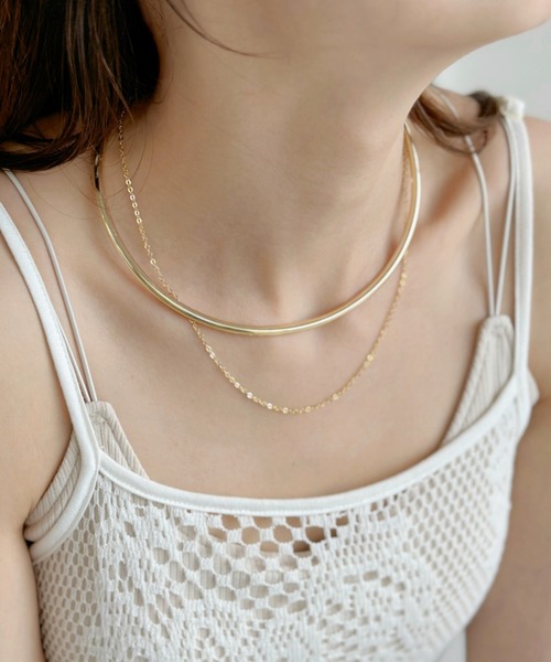 iso（イソ）の「メタルラウンド レイヤード チョーカー ネックカフ（チョーカー・レディース・ゴールド/シルバー・FREE）」の11枚目の写真