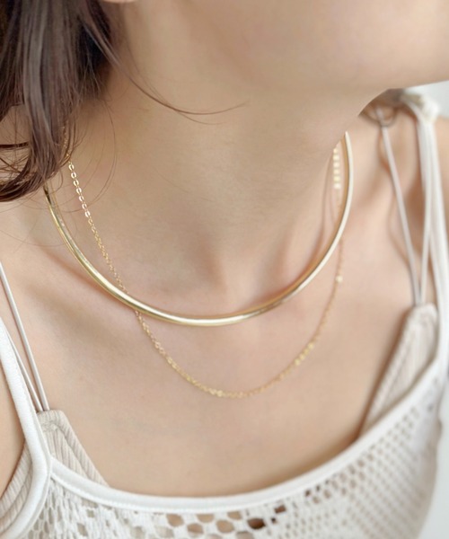 iso（イソ）の「メタルラウンド レイヤード チョーカー ネックカフ（チョーカー・レディース・ゴールド/シルバー・FREE）」の12枚目の写真