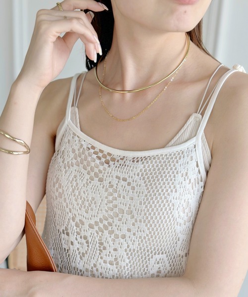 iso（イソ）の「メタルラウンド レイヤード チョーカー ネックカフ（チョーカー・レディース・ゴールド/シルバー・FREE）」の13枚目の写真