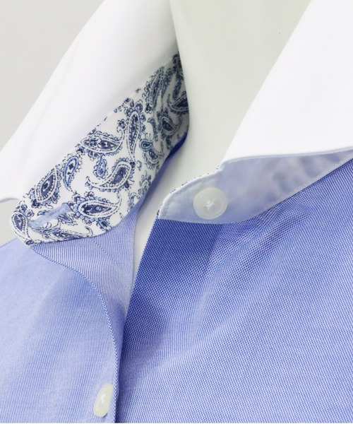 TOKYO SHIRTS(トウキョウシャツ)の「形態安定ノーアイロン クレリックレギュラー衿 七分袖ビジネスワイシャツ(ビジネスシャツ・レディース・ブルー・LL/S/M/L/XL)」の2枚目の写真