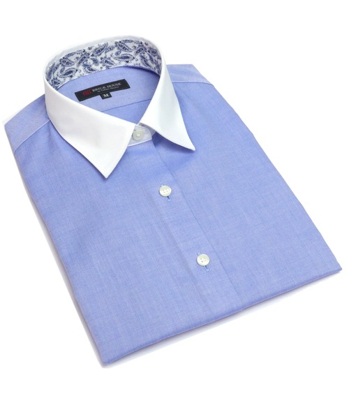 TOKYO SHIRTS(トウキョウシャツ)の「形態安定ノーアイロン クレリックレギュラー衿 七分袖ビジネスワイシャツ(ビジネスシャツ・レディース・ブルー・LL/S/M/L/XL)」の10枚目の写真