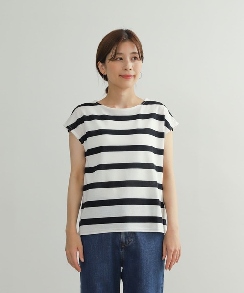 URBAN RESEARCH DOORS（アーバンリサーチドアーズ）の「ワイドボーダーフレンチプルオーバー（Tシャツ/カットソー・レディース・グレー系その他/ブラック系その他/ブルー系その他・MEDIUM）」の22枚目の写真