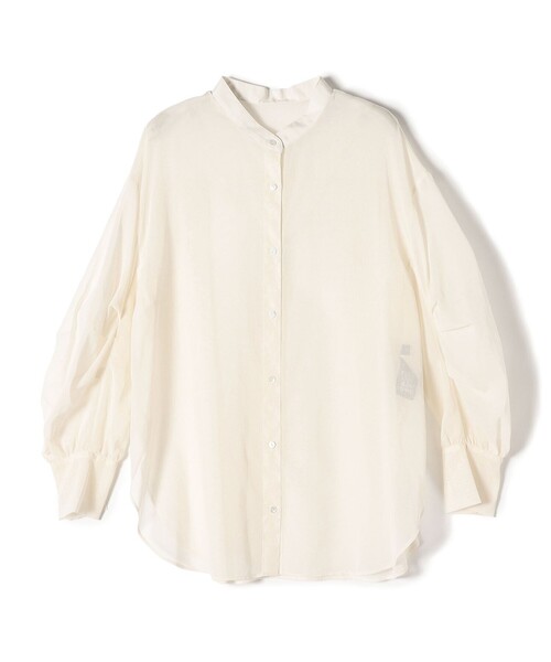 〈手洗い可能〉デザインスリーブシアーシャツ