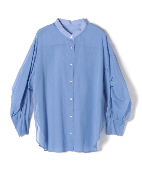 〈手洗い可能〉デザインスリーブシアーシャツ