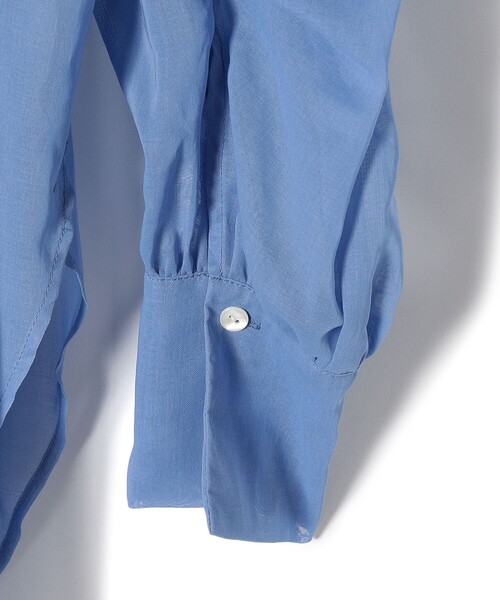 〈手洗い可能〉デザインスリーブシアーシャツ