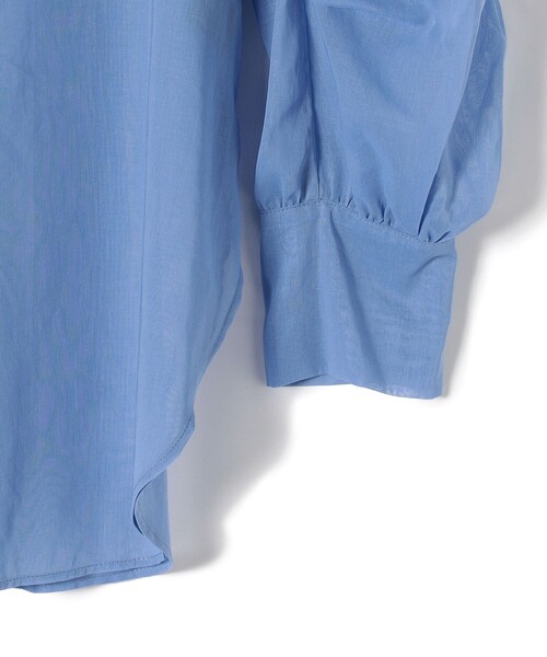 〈手洗い可能〉デザインスリーブシアーシャツ