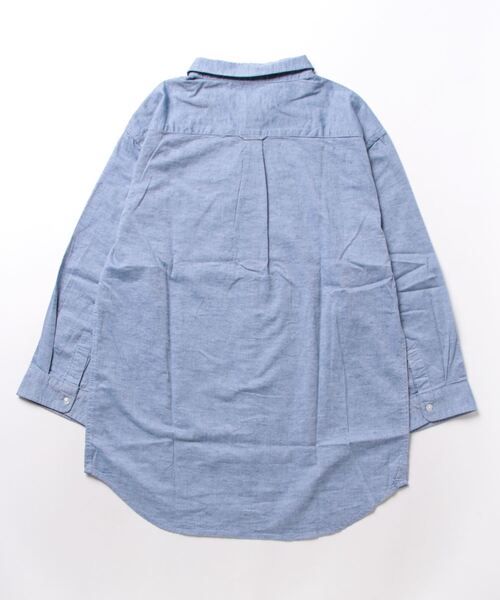 BAYBLO(ベイブロ)の「(BG)【ユニセックス】リネンブレンド レギュラーカラー 7分袖 シャツ(シャツ/ブラウス・メンズ・ホワイト系その他3/ブルー系その他/ネイビー/オレンジ系その他/オフホワイト/ベージュ系その他3/ブラック/カーキ/グレー系その他/ピンク系その他/ライトピンク/ブルー系その他2/ブルー系その他3・MEDIUM/X-LARGE/LARGE)」の14枚目の写真