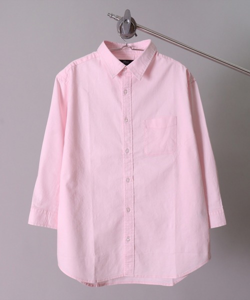 BAYBLO(ベイブロ)の「(BG)【ユニセックス】リネンブレンド レギュラーカラー 7分袖 シャツ(シャツ/ブラウス・メンズ・ホワイト系その他3/ブルー系その他/ネイビー/オレンジ系その他/オフホワイト/ベージュ系その他3/ブラック/カーキ/グレー系その他/ピンク系その他/ライトピンク/ブルー系その他2/ブルー系その他3・MEDIUM/X-LARGE/LARGE)」の13枚目の写真