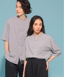 THE SHOP TK  | 【ユニセックスでオススメ】テックリーノバンドカラーシャツ(シャツ/ブラウス)