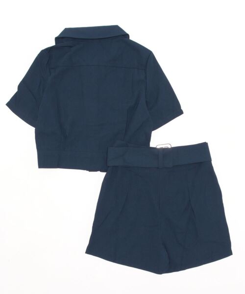 esutoreja(エストレジャ)の「フラップポケットジャケットセットアップ(セットアップ・レディース・ベージュ/ネイビー・S/M)」の5枚目の写真