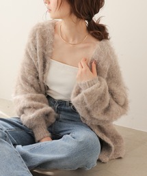 frames RAY CASSIN | 大人可愛い、万能アイテム。ミックスシャギーニットVネックカーディガン(カーディガン/ボレロ)