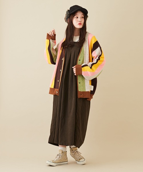 CUBE SUGAR(キューブシュガー)の「ショートスラブフライス無地長袖クルーネックインナー(Tシャツ/カットソー・レディース・グリーン/オレンジ/ブラック/ブルー/ホワイト/イエロー/トップグレー・M)」の16枚目の写真